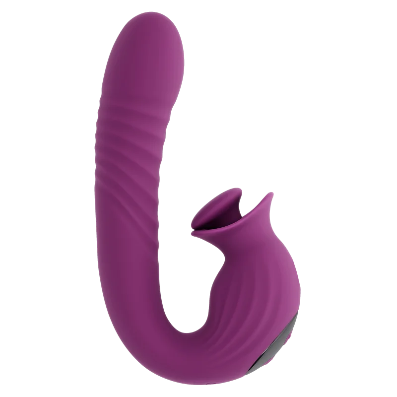 Thrusting Rabbit Vibrator With Rotating Clitoral Stimulator - 16 Cm