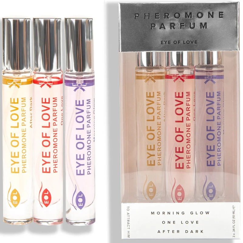 Morning Glow, One Love, After Dark - Pheromone Parfum Set - 3 X 10 Ml