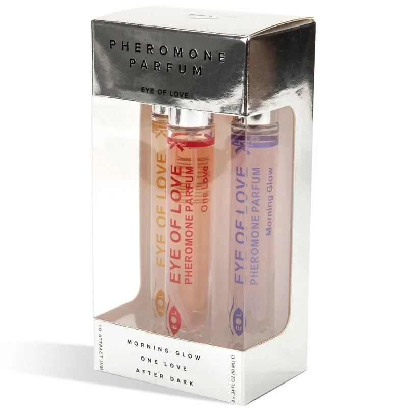 Morning Glow, One Love, After Dark - Pheromone Parfum Set - 3 X 10 Ml