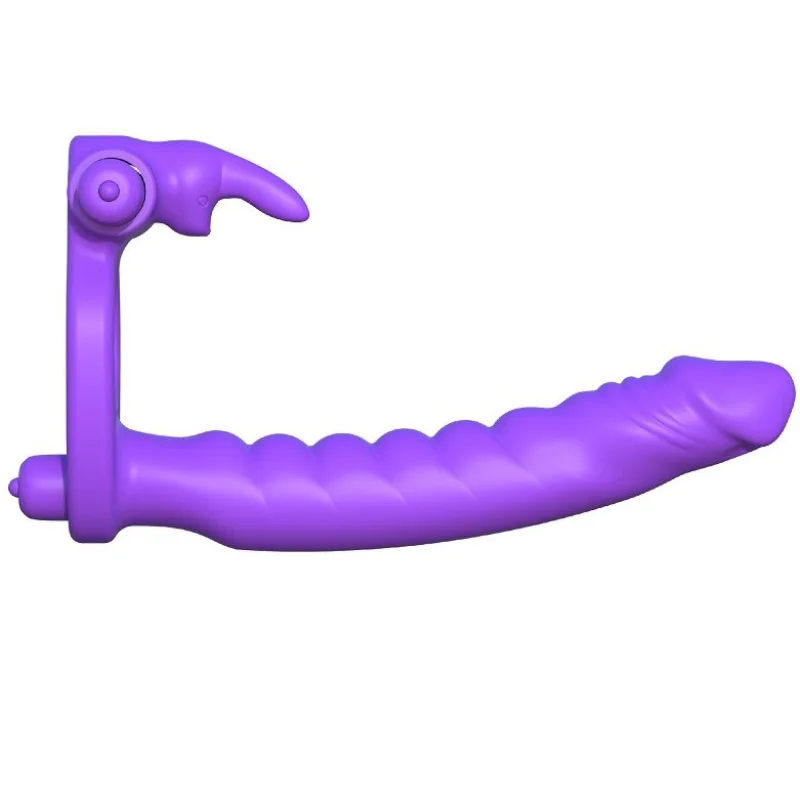 Δονούμενο Δαχτυλίδι Πέους με Rabbit - 18 Cm