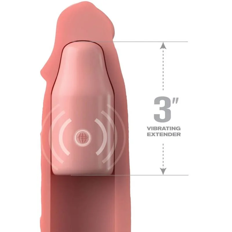 Elite - Penis Extension Sleeve With Vibrating Extender - 23 Cm