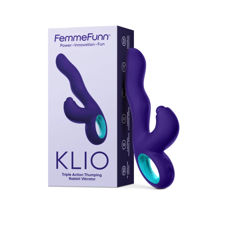 Klio - Triple Action Rabbit Vibrator 21 Cm - Purple product.details.thumbnail 3