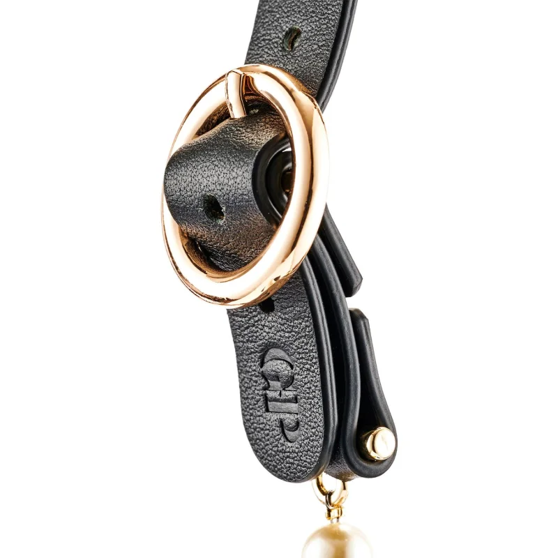 Majestic Pearl Mouthgag - Silicone Mouth Gag With Pearls And Adjustable Vegan Leather Strap product.details.thumbnail 3