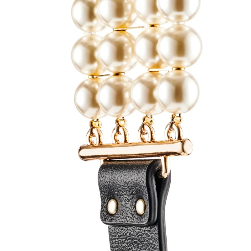 Luminous Pearl Leash & Collar - Pearl Leash And Adjustable Vegan Leather Collar Set product.details.thumbnail 2