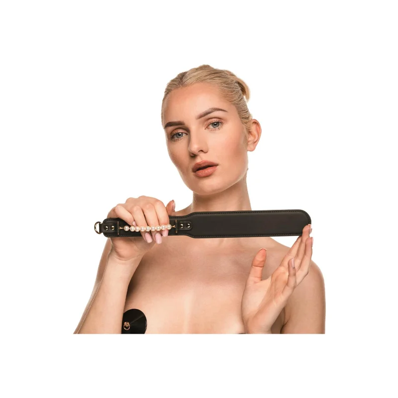 Prestige Pearl Paddle - Paddle από Vegan Δερματίνη με Πέρλες και Χρυσαφί Λεπτομέρειες product.details.thumbnail 3