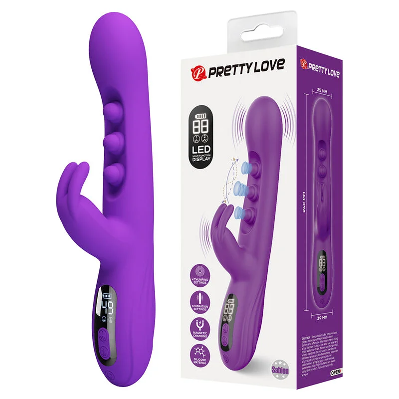 Sabien - Rabbit Vibrator With Tapping Stimulation & Led Display
