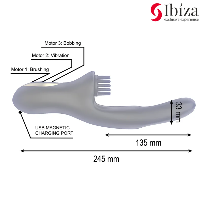 Hi-tech Rabbit Brushing - Δονούμενος Rabbit Διεγέρτης Κλειτορίδας και G-spot product.details.thumbnail 2