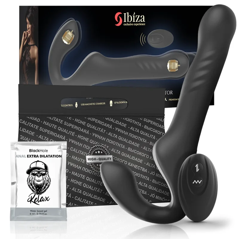 Strapless Vibrator With Remote Control And Up & Down Motion