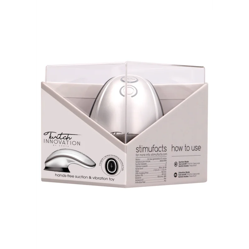 Clitoral Suction Stimulator With Double Tongues - Silver product.details.thumbnail 1