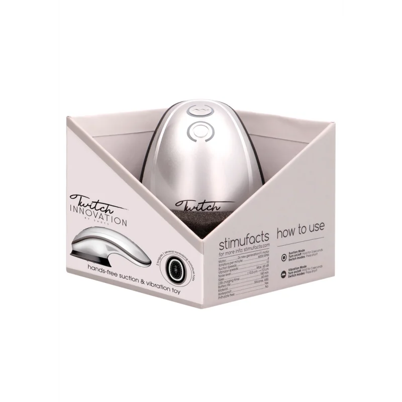 Clitoral Suction Stimulator With Double Tongues - Silver product.details.thumbnail 3