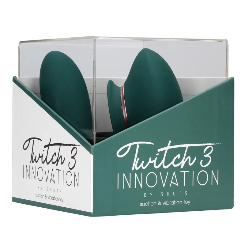 Twitch - 3 Rechargeable Vibrator With Suction - Green