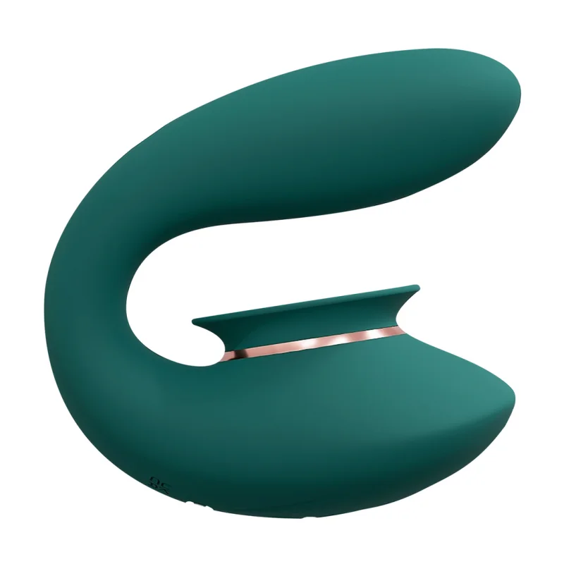 Twitch - 3 Rechargeable Vibrator With Suction - Green