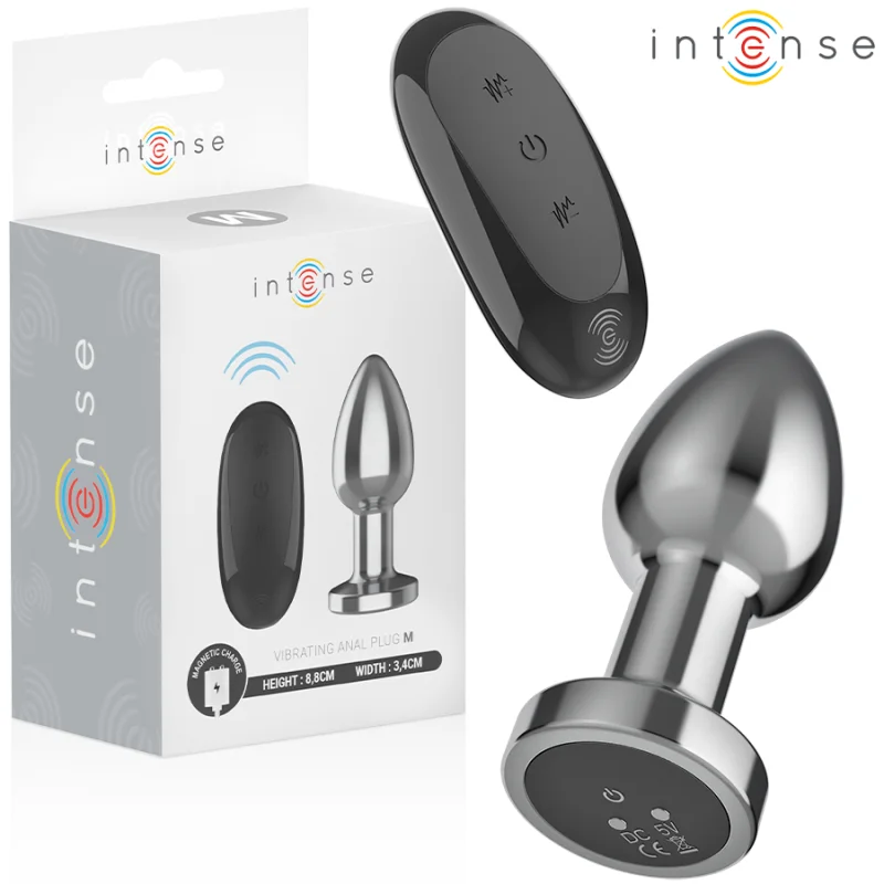 Metal Vibrating Anal Plug With Remote Control M - 9 Cm