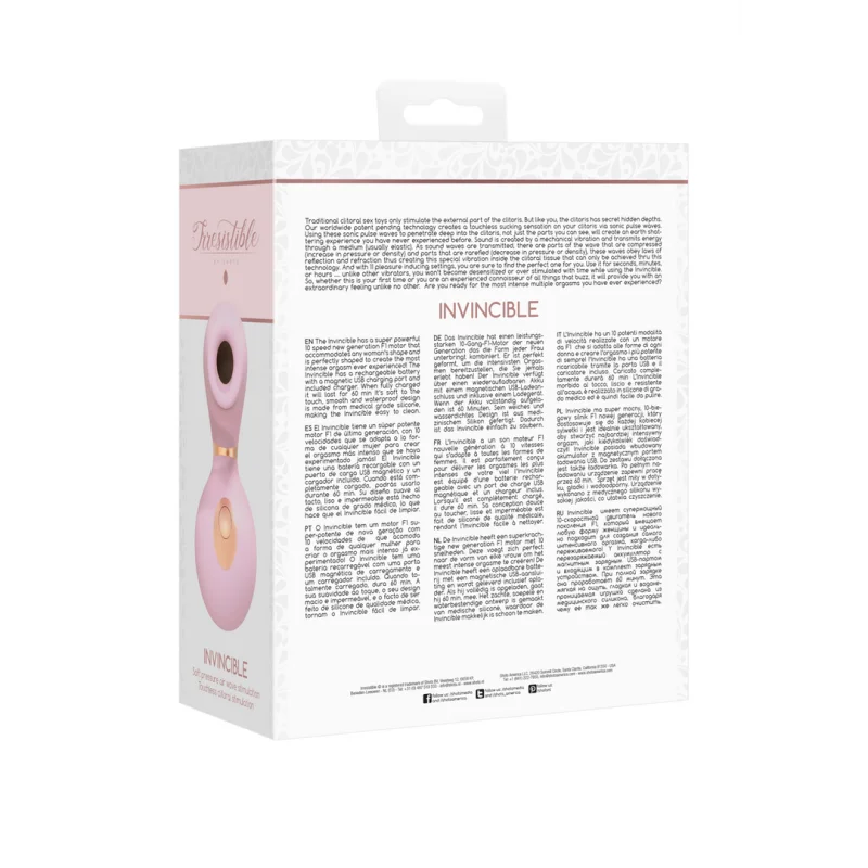 Invincible - Air Pulse Clitoral Stimulator - Pink