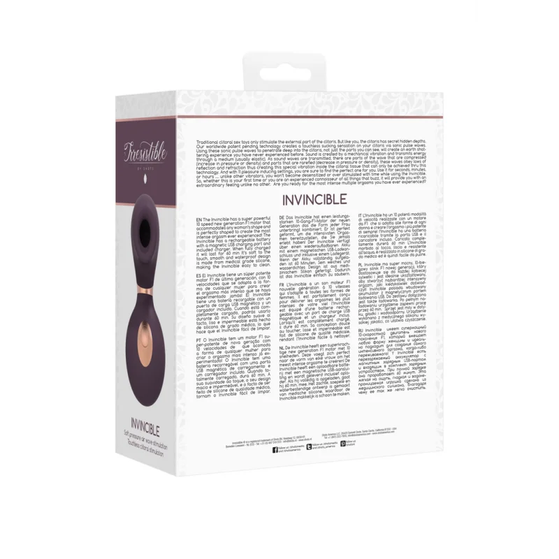 Invincible - Air Pulse Clitoral Stimulator - Purple