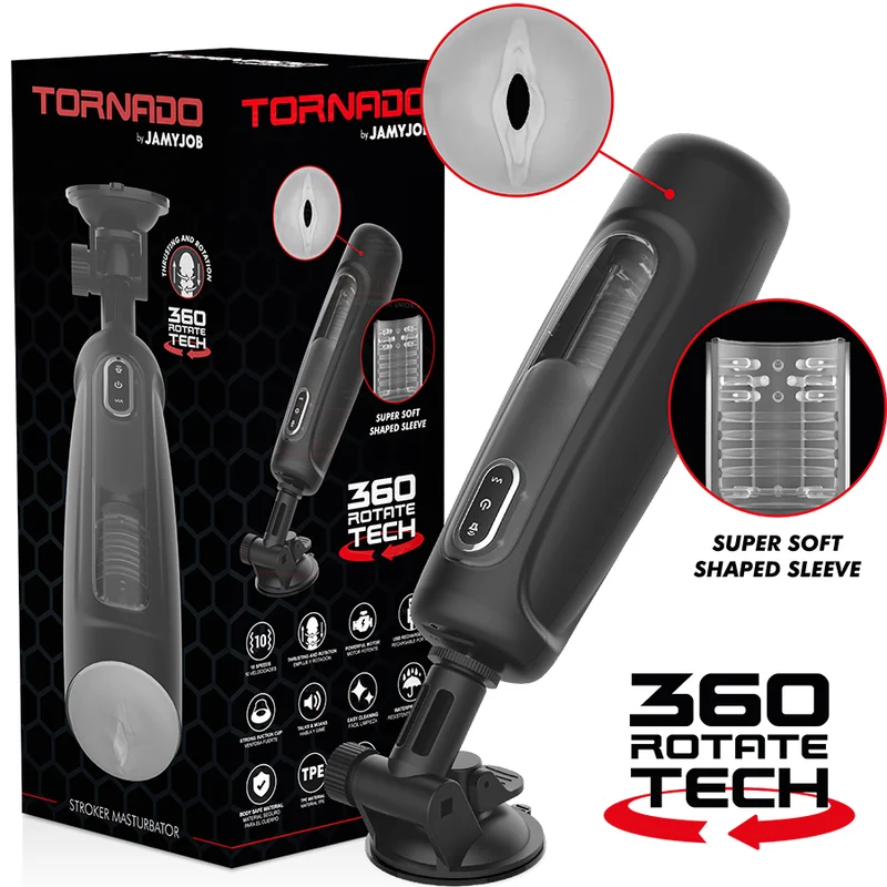Tornado 360 Rotate Tech Stroker - Αυτοματοποιημένο Αυνανιστήρι Περιστροφής και Κίνησης με Βεντούζα