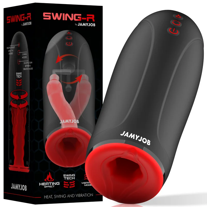 Swing-r Male Masturbator - Θερμαινόμενο Αυνανιστήρι Σιλικόνης με Oscillation και Δόνηση