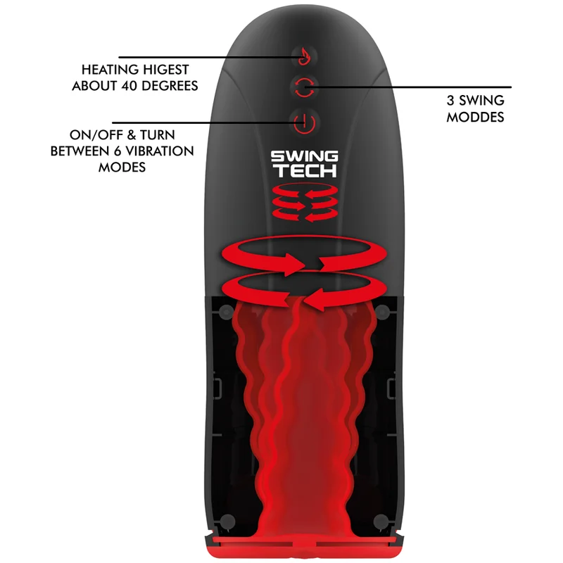 Swing-r Male Masturbator - Θερμαινόμενο Αυνανιστήρι Σιλικόνης με Oscillation και Δόνηση product.details.thumbnail 2