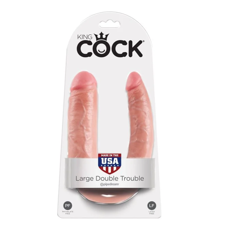 Double Trouble - Μεγάλο Διπλό Dildo Σχήματος U - 44 Cm