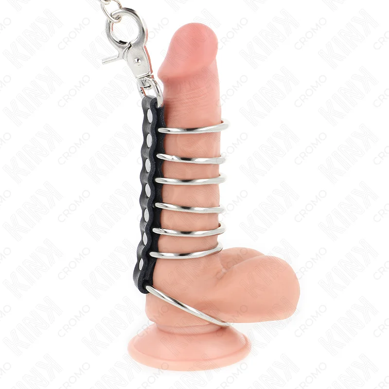 Set Of 7 Metal Penis Rings With Chain product.details.thumbnail 1