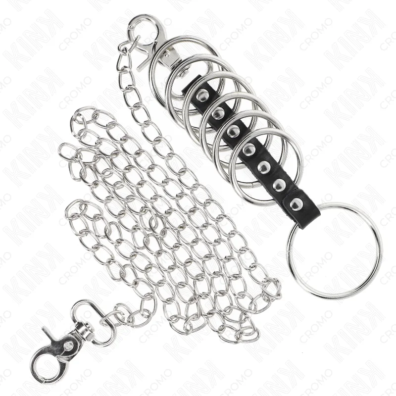 Set Of 7 Metal Penis Rings With Chain product.details.thumbnail 3
