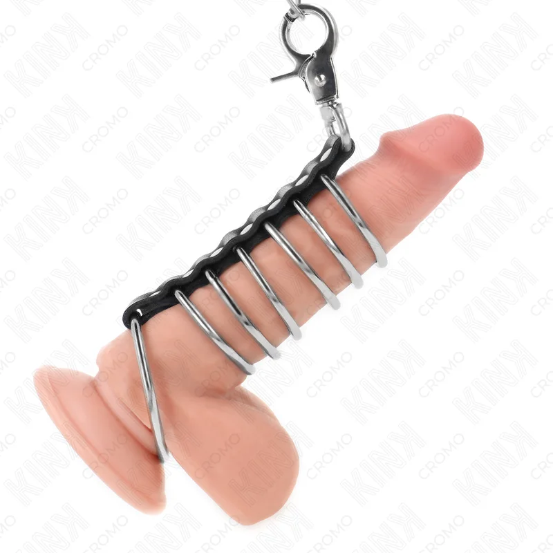 Set of 7 Metal Penis Rings with Chain - Kink Ring Power Related Products