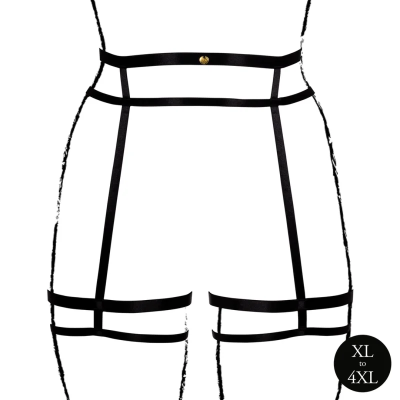 Double Strap Garter Belt - Black - Plus Size Xl-4xl product.details.thumbnail 4