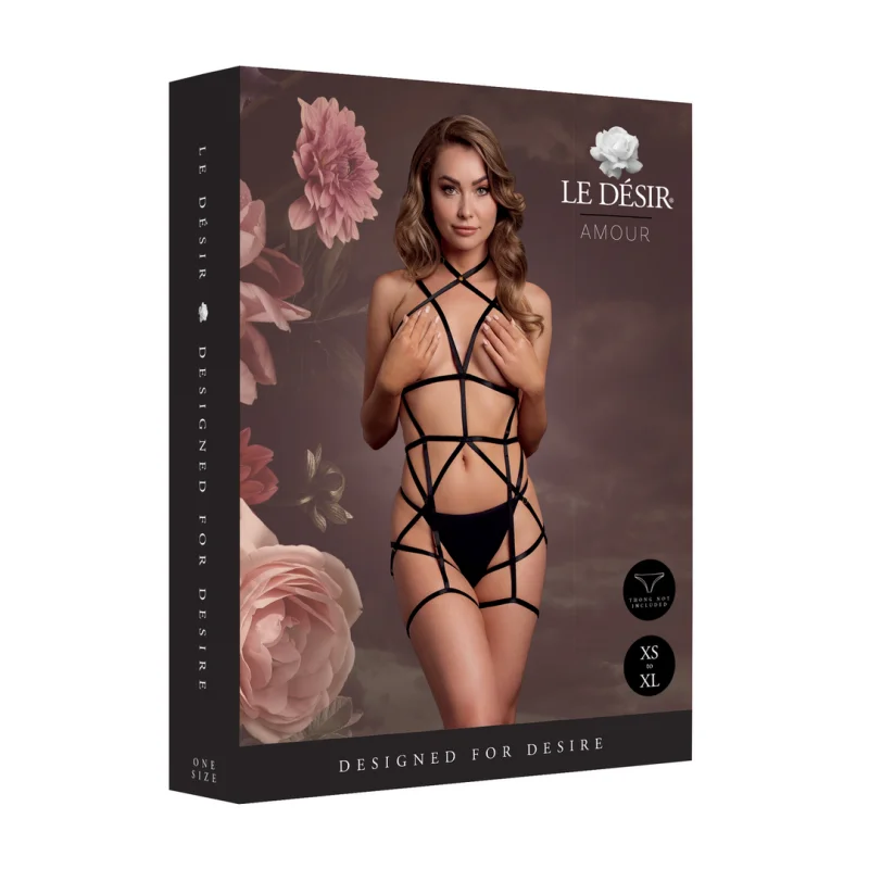 Strappy Open Cup Body Harness - Ολόσωμο Κορμάκι με Λουριά Ανοιχτού Στήθους - Xs-xl product.details.thumbnail 1