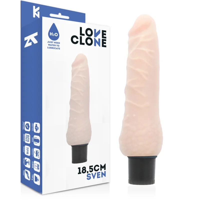 Sven - Realistic Vibrating Penis With Self-lubrication - 18 Cm