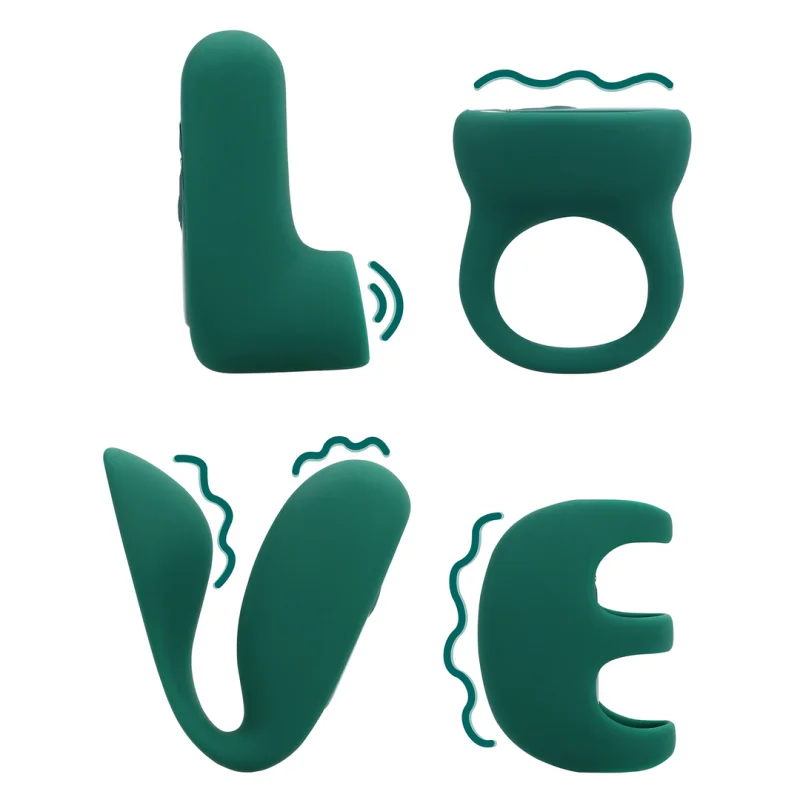 Love (s)explore Set Green Crystal - Intimate Toy Kit For Couples - Loveline By Shots Pleasure Gear