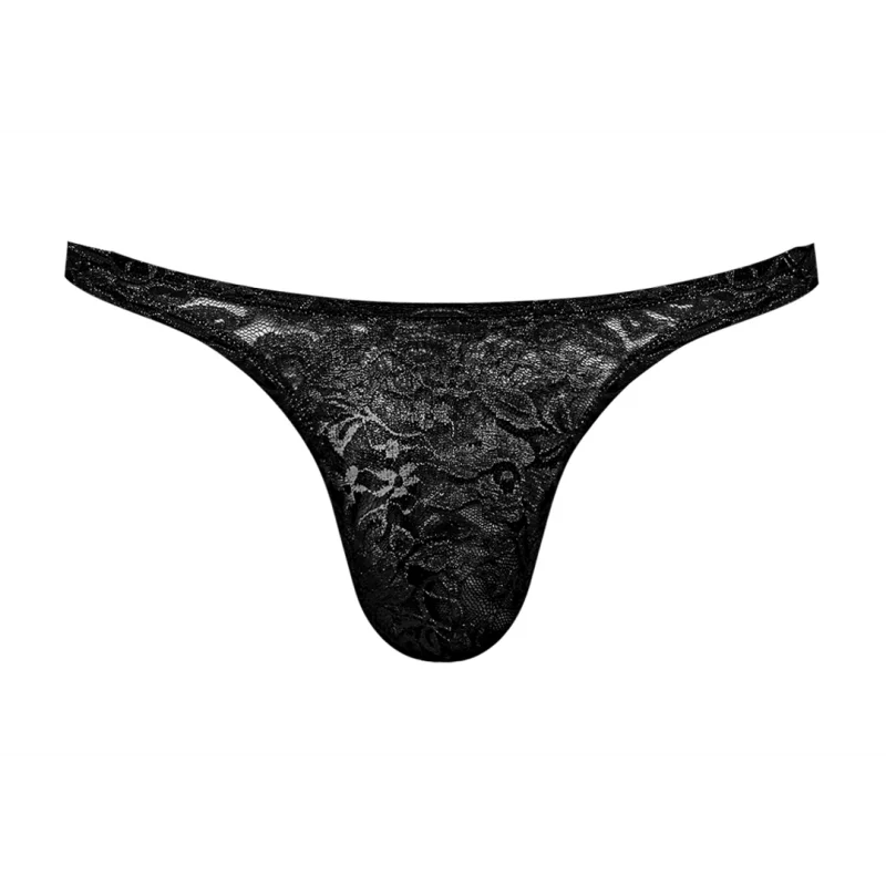 Stretch Lace Bong Thong - Ανδρικό Δαντελένιο String Εσώρουχο - L/xl - Μαύρο product.details.thumbnail 3