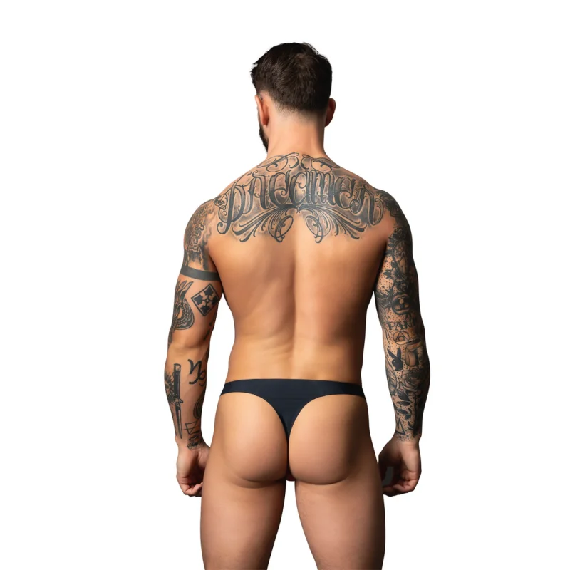 Hot Mesh Bong Thong - Ανδρικό Micro Mesh String Εσώρουχο με Uplift Pouch - L/xl - Μαύρο/Κόκκινο