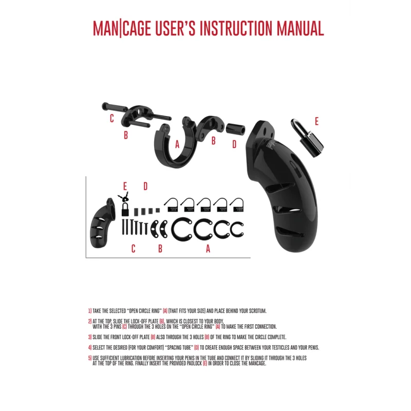 Model 02 - Chastity Cock Cage - Black - 9 Cm product.details.thumbnail 3