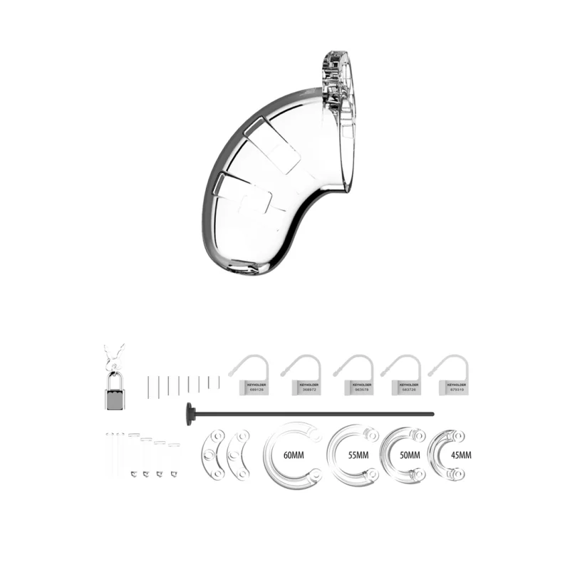 Model 15 - Κλουβί Πέους με Διαστολέα - Διάφανο - 9 Cm product.details.thumbnail 2