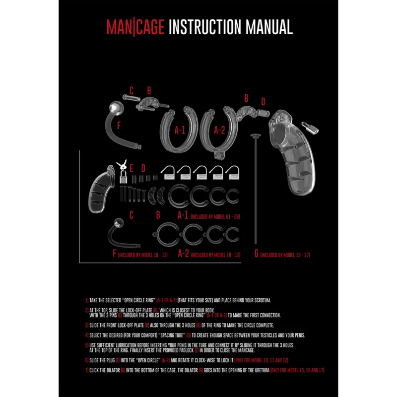 Model 15 - Κλουβί Πέους με Διαστολέα - Διάφανο - 9 Cm product.details.thumbnail 4