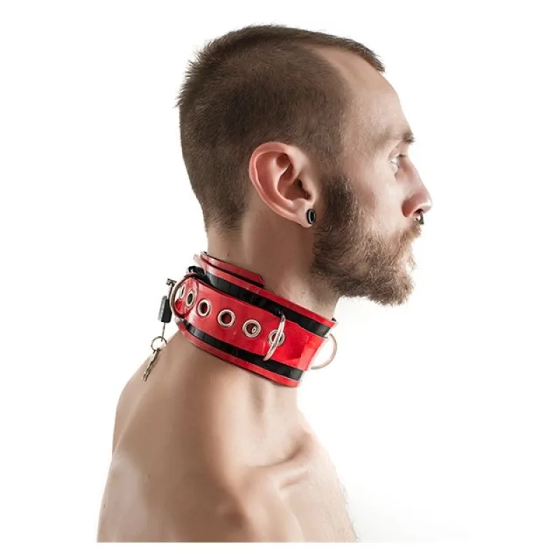 Lockable Rubber Collar - Red