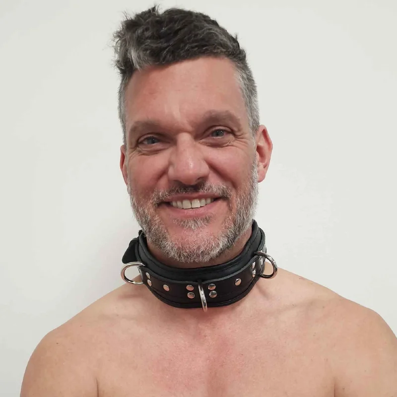 Essential Leather Lockable Collar - Black