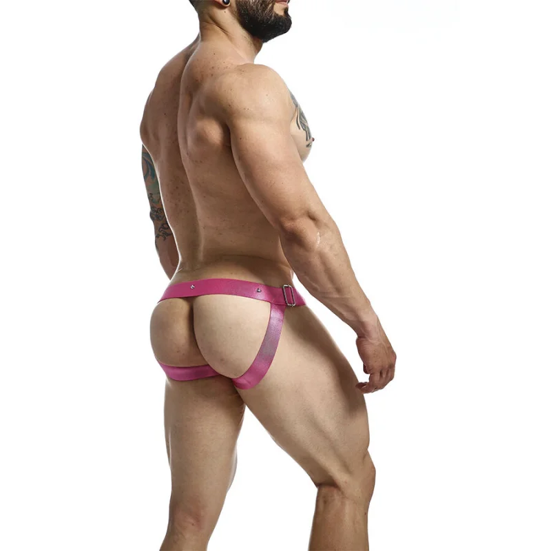 Dngeon Jockstrap - Ανδρικό Jockstrap με Full Cup και Μεταλλικές Λεπτομέρειες - Ροζ - One Size product.details.thumbnail 3