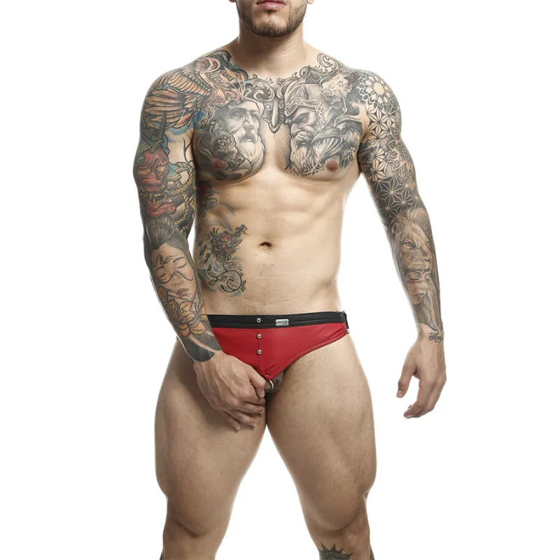 Dungeon Jockstrap - Ανδρικό Jockstrap με Δαχτυλίδι Πέους Open Front-back - Κόκκινο - One Size