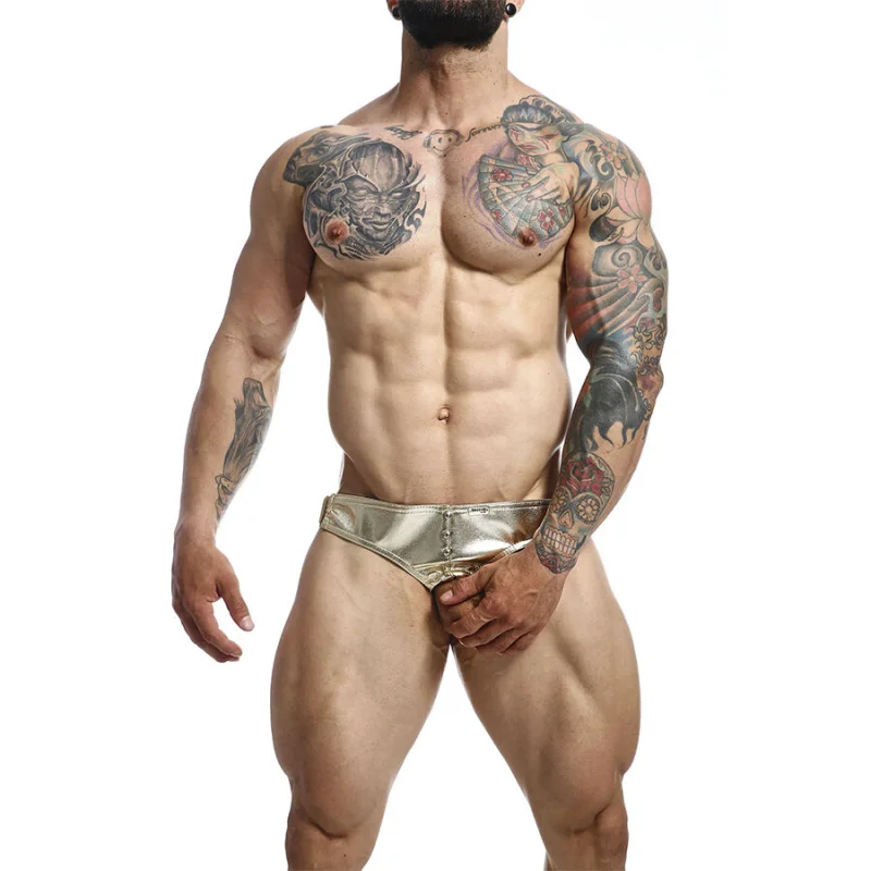 Dngeon Jockstrap - Ανδρικό Jockstrap Από Pu Leather με Δονούμενο Δαχτυλίδι Πέους - One Size