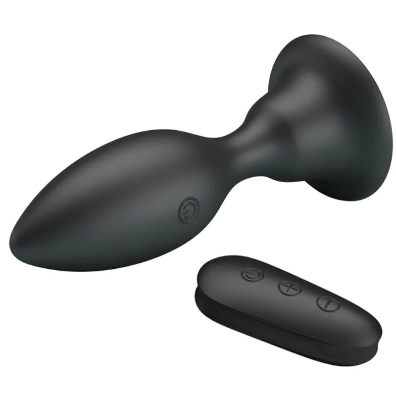 Vibrating Anal Plug With Remote Control - 10 Cm