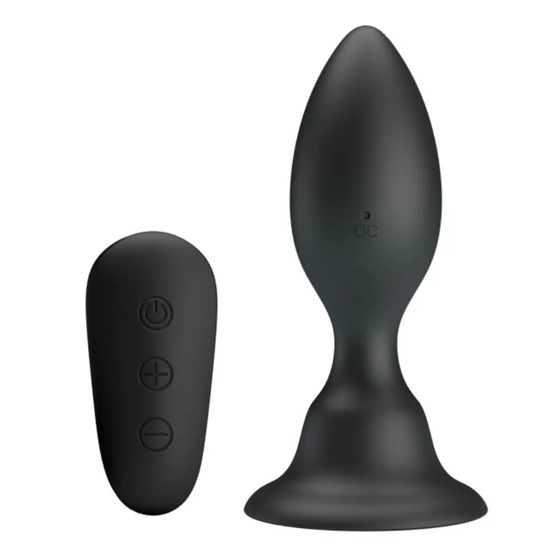 Vibrating Anal Plug With Remote Control - 10 Cm