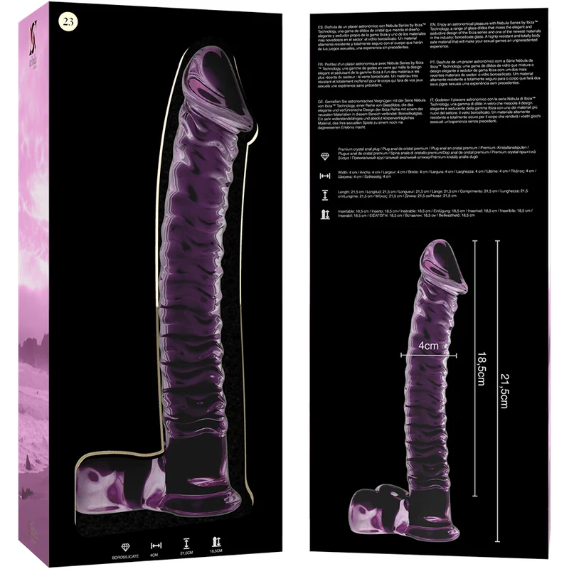 Model 23 - Glass Dildo - 22 Cm - Pink product.details.thumbnail 4