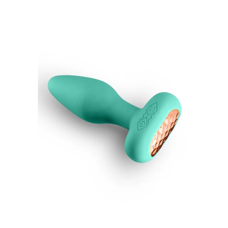 Techno Prism Teal Vibrating Anal Plug - App-controlled, Body-safe Silicone product.details.thumbnail 2