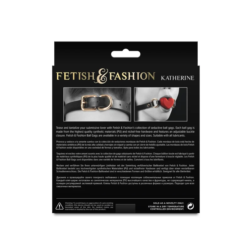 Fetish & Fashion – Katherine – Heart Ball Gag – Black product.details.thumbnail 1