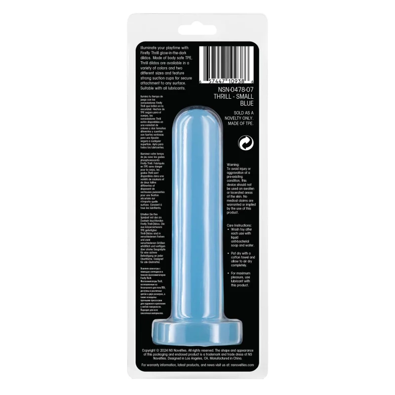 Firefly Thrill - Glow In The Dark Suction Cup Dildo - Blue - 16 Cm product.details.thumbnail 3