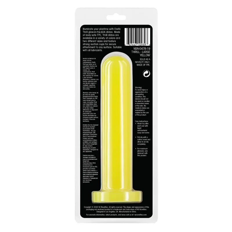 Firefly Thrill - Glow In The Dark Suction Cup Dildo - Yellow - 20 Cm product.details.thumbnail 3