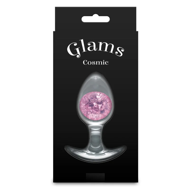 Cosmic Glams - Plug Medium - Liquid Silicone Anal Plug With Glass Marble - Pink product.details.thumbnail 2