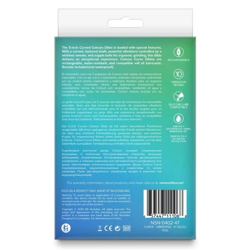 Curved Colours - Ομοίωμα με Δόνηση και Τηλεχειριστήριο - 13 Cm - Τιρκουάζ product.details.thumbnail 2