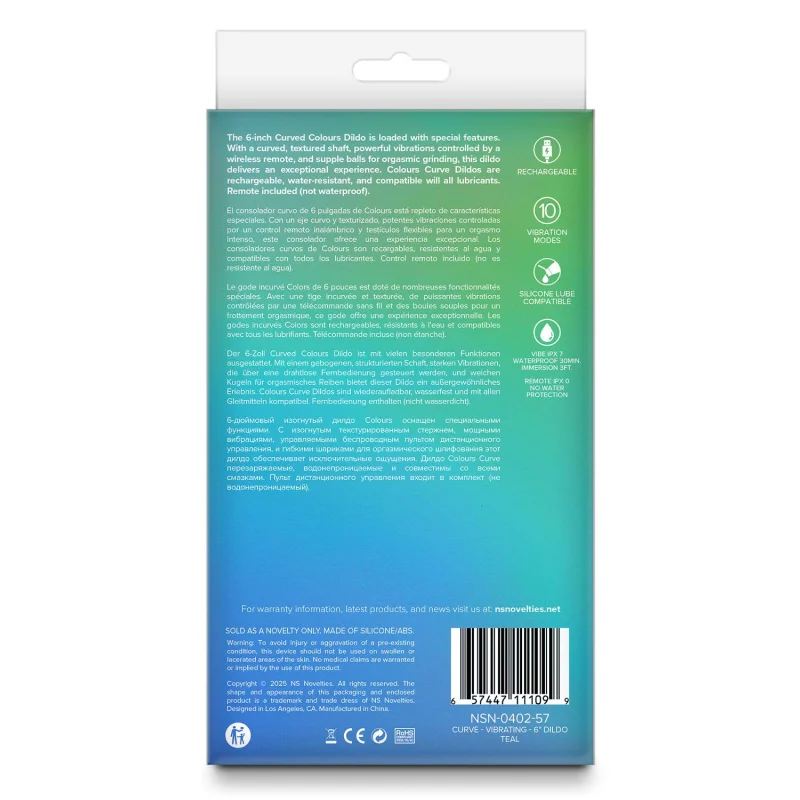 Curved Colours - Ομοίωμα με Δόνηση και Τηλεχειριστήριο - 16 Cm - Τιρκουάζ product.details.thumbnail 2